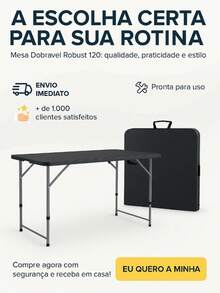 Portable Folding DJ And Camping Table 120cm Dismountable And Foldable - White - View 8