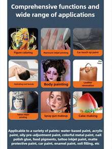 1 Set Cordless Airbrush Kit, With Detachable Extension Hose, 0.3mm Dual-Action Airbrush, 3 Jars, Cleaning Brush, USB Cable, Air Compressor, 0.3mm Micro Spray Nozzle, 1000mAh Rechargeable Battery, Home Use High Pressure Sprayer, Moisturizing Atomizer, Suitable For Model, Nail Art, Auto Painting, Beauty Spraying Tools, DIY Crafts Gift - Multicolor - View 7