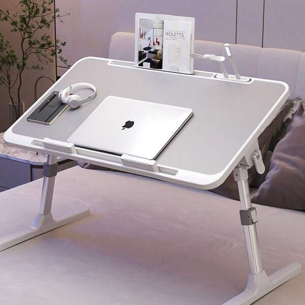 Tragbarer, faltbarer Laptop Schreibtisch Tablett, für Bett/Sofa/Boden, multifunktionaler Laptop Ständer für Essen und Arbeit, geeignet für kleine Räume