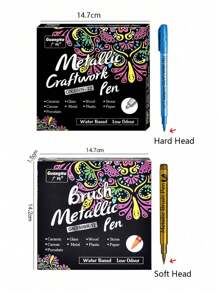12pcs Metallic Pens - Gold, Silver And Copper, Suitable For Crafts, Signatures And Art Projects, Markers, Signature Pens, Paintbrushes, School Supplies, Back To School Stationery