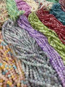 100pcs 8mm Simulated Jade Natural Stones, Agate, Color-Dyed Non-Fading Beads, Supplies For DIY Jewelry Making Such As Bracelets, Keychains, Necklaces, Crafts Decorations, Rich Colors To Inspire Your Creations - Multicolor - View 7