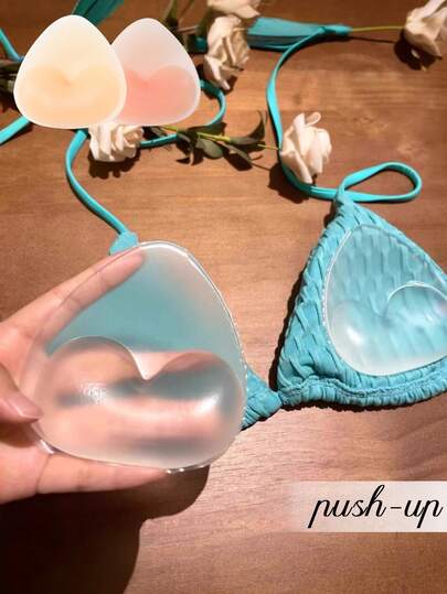 1pair Women Invisible Padding Magic Bra Inserts Bra, Bikini Breast Petals, Thickened Chest Pad Insert,Breast Push Up Pads, Swimsuit Silicone Bra Pad, Waterproof Pad, Daily Wear