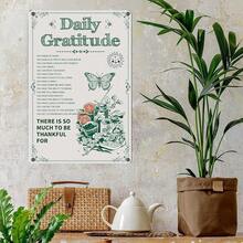 Room Decor Aesthetic A Few Daily Affirmations Motivational Wall Art Tin Metal Sign Pink Butterfly Wall Home Coffee Room Office Decor Gifts 8X12 Inches - 每日感恩 - 查看 6