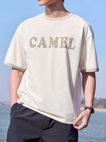 CAMEL CROWN Men's And Women's Short-Sleeved T-Shirt, Spring And Summer Sun Protection Quick-Dry T-Shirt Breathable Sweat-Absorbing Sports Top