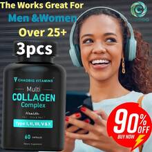 Multi Collagen For Women & Men - Type I, II, III, V, X Supports For Skin, Hair, Nails, Joints & Digestion | Menopause Care (60 Capsules One Bottle) - One bottle-Trail stage - 查看 1