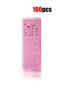 100 Meter New Hair Removal Roll Paper Disposable Beauty Hair Removal Paper Hair Removal Roll Wax Paper Honey Wax Non-Woven Fabric 50 Pieces