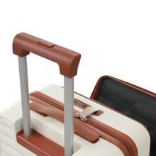 Valigia a tre pezzi - 20/24/28 pollici, innovativo design di apertura frontale + portabicchieri pieghevole, materiale ABS, lucchetto TSA, ruote universali a 360°, valigia da viaggio per famiglie