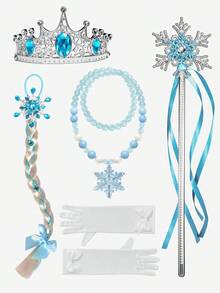 Princess Costume For Girls, LED Light Up Princess Dress, Toddler Princess Dress Up Halloween Costume, Syncs Music App Control Cosplay Costume - trắng - Xem 9