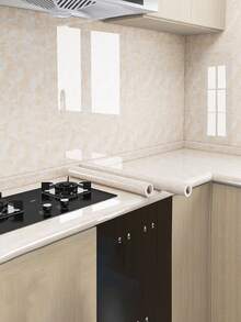 1 Rollo de papel tapiz autoadhesivo para pared de cocina con patrón de mármol, PVC, decoración para el hogar, a prueba de aceite y agua, decoración de pared de lujo, pegatinas de pared, decoración de habitación, accesorios de cocina, artículos de cocina, decoración de cocina