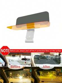 Tấm che nắng ô tô 2 trong 1 ngày và đêm - Chống chói, Chống tia UV, Đa năng, Giảm chói và Độ sáng cao, Chất liệu ABS, Vừa vặn với mọi loại xe, Khóa nút, Phù hợp với hầu hết các loại xe - A - Xem 9