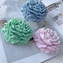 1pc Peony Flower Silicone Candle Mold, Suitable For Making 3D Floral Scented Candles, Plaster Fragrance Stones, Resin Crafts And More, Ideal For Home Decor, Mother's Day Gifts, Holiday Gifts, Atmosphere Parties