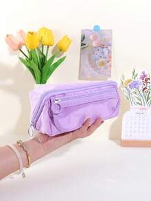 1 New Creative Large Capacity Learning Pencil Case With Multifunctional Desktop Organization And Storage Stationery Box For Boys And Girls To Study And Work, Portable Pencil Case For Learning, Gift Giving,Pencil Pouch,School Bag, School Supplies,Back To School - Multicolor - View 8