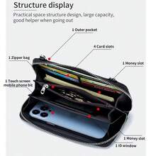 Touch Screen Crossbody Phone Purse For Women Rfid Blocking Small Cellphone Shoulder Purse - màu đen - Xem 6