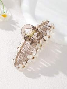 1 件纯色花朵发爪夹，优雅高端发髻发型发夹，波西米亚风格配饰，适合日常佩戴时尚发饰优雅发夹 - 彩色 - 查看 6