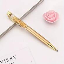 Caja de regalo con bolígrafo dorado personalizado y bolígrafo de metal con acabado en oro, bolígrafo de metal líquido con lámina de oro de alta gama, grabado personalizado, escritura suave, adecuado como regalo empresarial, regalo publicitario, regalo navideño, regalo de empresa, regalo escolar, material escolar, vuelta al cole.