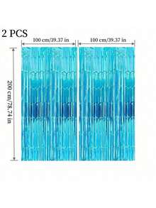 4 包铝箔窗帘背景银色金属丝箔流苏窗帘照片亭道具适用于生日婚礼订婚育儿室装饰婴儿洗礼单身派对圣诞节节日庆祝派对装饰、母亲节毕业季装饰、生日、单身派对、准新郎派对装饰 - 4 包 - 銀色 - 查看 38