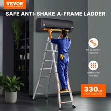 19FT Telescoping A-Frame Ladder - Multi-Function Extension Tool For Home & DIY Projects, Portable And Lightweight Design, Safe & Durable Construction