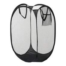 1pc Double-Bag Laundry Basket With Lid, Large Laundry Hamper With 2 Detachable Bags Inside, Foldable Dirty Clothes Storage Basket For Laundry Rooms, Bathrooms, And Dormitories, Home Organization, Back To School Supplies - Grey - View 2