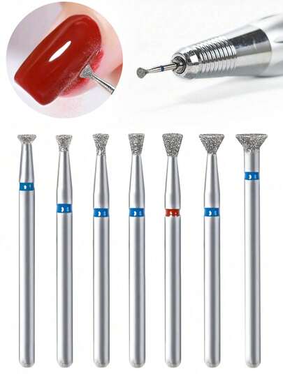 GGJOYO 7件套指甲抛光头，小型飞碟，抛光溢出胶，美甲边缘，死皮