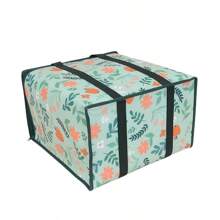 Bolsa de supermercado reutilizable y grande con diseño floral, aislada - Bolsa aislada, recipiente aislado, puede mantener los alimentos calientes/frescos durante mucho tiempo, cierre superior duradero con cremallera, interior espacioso con bolsillo de almacenamiento, perfecto para catering, entrega de pizza, barbacoa y picnics al aire libre, bolsa escolar para regreso a clases, bolsa de almuerzo para mujeres, bolsa refrigeradora, accesorios de picnic