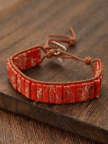 1件复古波西米亚风手工串珠手链，男士，色彩缤纷的波西米亚风人造首饰，适合日常佩戴和圣诞礼物，四季皆宜的配饰 - 手繩 - 查看 6