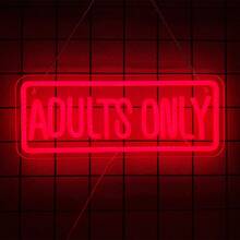 Cartello al neon a zona di curl, Justst Re/È un'atmosfera/VIP Lounge/Adulti solo cartello al Neon LED per bar e uomini, decorazione per pareti di stanze da donna, camera da letto, stanza del game, loung, club, arte da parete per feste, alimentato da 5V USB, controllo del pulsante, E per install.