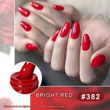 XIANZHIHE 2025 Autumn/Winter Nail Polish Set - Classic Milky White & Jelly Yogurt White/Bright Red Gel Nail Polish Set, Long-Lasting UV LED Removable Gel, Suitable For Christmas, Halloween And Other Holiday Manicure, High Gloss Salon And DIY Nail Care Set (15ml) Nails - Red - View 5