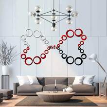 24 Pcs Wall Stickers Acrylic Circle Mirror Removable Round Dots Mirror Wall Decoration Wall Decals Murals For Home Living Room Bedroom Decor Wall Mirror Mirror For Room Home Decor Bathroom Decor Living Room Decor