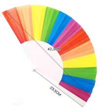 1 buc. Ventilator de răcire pliabil colorat de 7 inch, mini ventilator de răcire pentru recuzită de dans, ventilator de mână mic pentru călătorii de vară