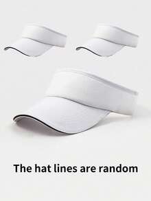 3 件装运动遮阳帽可调节空顶棒球帽，男女皆宜