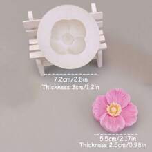 1/2 piezas Molde de silicona con forma de flor, molde con diseño de pétalos intrincados de amapola blanca para creaciones florales impresionantes, apto para jabón hecho a mano, velas aromáticas, cera de aromaterapia, yeso, gota de pegamento, joyería, piedra difusora de aroma para automóvil, resina y arcilla polimérica, fácil de soltar, suministros para hacer regalos para bodas, graduaciones, cumpleaños, fiestas y decoración del hogar