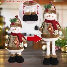Juego de figuras de peluche - 1 pieza/3 piezas de Papá Noel, Muñeco de Nieve y Reno, con patas ajustables | Decoración festiva adorable para el hogar y fiestas, perfecta para familia, hotel o decoración de escaparate de tienda - Sin necesidad de energía, de vuelta a la escuela Día de San Valentín