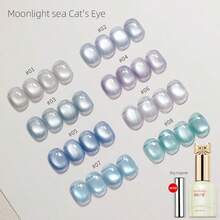 1 Bottle/10ml Satin Glass Pearl Cat Eye Gel, 2025 New 9 Colors Cat Eye Gel, LED UV Salon Gel Polish, DIY Manicure Gift - Multicolor - View 13