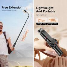 AXNEN 40英寸磁吸自拍杆三脚架，伸缩式磁吸自拍杆三脚架，带无线遥控器，兼容 15/14/13/12系列，MagSafe保护壳