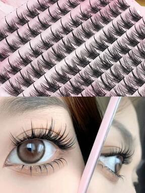 120pcs Lash Clusters DIY Eyelash Extensions Cluster Lashes Wispy Individual False Eyelashes C D Curling 8-13mm Thick Fluffy Eye Lash Clusters Lash Clusters,Eye Lash Clusters,Individual Eyelashes,Lashes,Fake Lashes