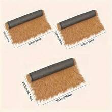 Flame Resistant Artificial Thatched Grass Roll - PE Synthetic Grass With Rubber Backing, Weather-Resistant And UV-Resistant, Suitable For Tiki Bar, Patio, Garden, Easter And Western Party Decoration - Realistic Mexican Palapa Roofing Material, Fencing, Outdoor Thatch Material, Gazebo Roofing, Tropical Style Decor, Durable PE Material - Yellow - View 16
