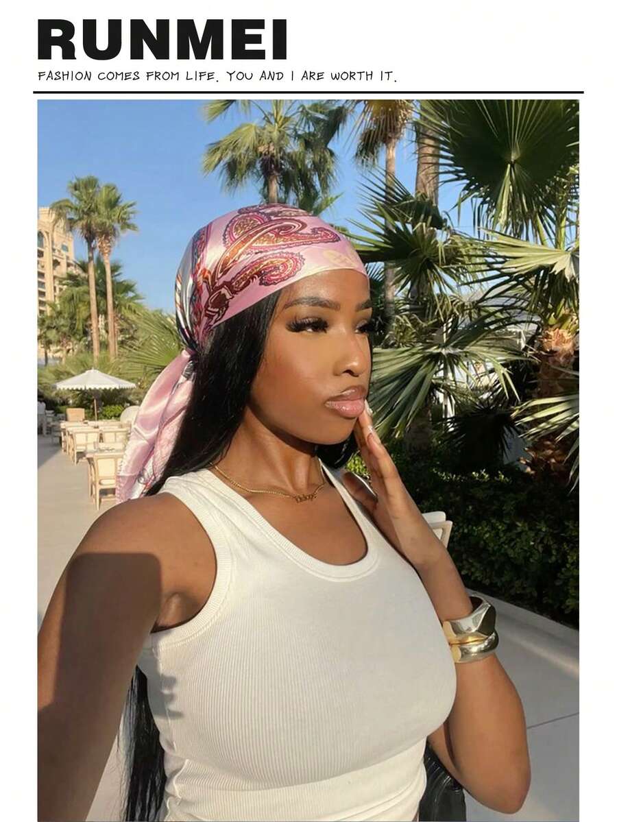 1 chiếc khăn satin in họa tiết tối giản, phụ kiện thời trang mùa xuân mới, phù hợp cho nữ, có thể dùng làm thắt lưng, trang trí túi xách, ruy băng, băng đô hoặc khăn quàng cổ, lựa chọn lý tưởng để tôn lên vẻ ngoài của bạn.