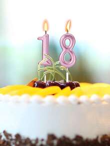 玫瑰金粉色可爱小数字0-9生日周年纪念周岁生日蛋糕装饰蜡烛 - 玫瑰金 - 查看 8