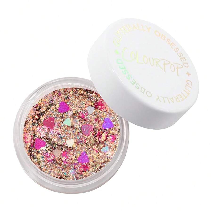 ColourPop Glitterally Obsessed Body Glitter Gel - Multi-Colored Glitter Makeup Made With An Adhesive Gel Formula - Easy To Use & Mess - Hopeless Romantic (0.06 Oz) - Hopeless Romantic - View 1