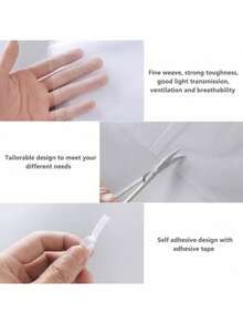 1pc Mosquito Net Screen, 130*150cm, 150*200cm, Indoor Mosquito Net, Mosquito Net, Repair Patch, Mosquito Net Screen, Indoor Mosquito Net Screen, NetEase Installation Tape, Home Textile Mosquito Net Screen Glue, Black, White And Multi-Color Options, Customizable Size - Multicolor - View 8