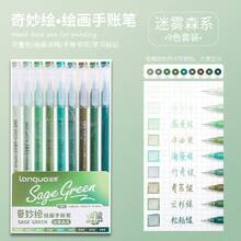 6pcs/9pcs Set Gradient Color Pens/Highlighters By Langer, 0.5mm Tip, Transparent Barrel, Suitable For Drawing, Marking, Student Notes, Handbook Making, Office, School Supplies, Back To School Season - Multicolor - View 20