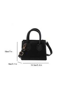 1pc PU Zipper Closure Bag, Fashionable Niche Design, Minimalist Mini Handbag, Square Bag, Korean Style, Multifunctional Compact Crossbody/Shoulder Bag, Casual Comfortable Adjustable Strap, Smooth Long Style, Versatile, Suitable For Daily Use, Women's Daily Shopping And Travel - Simple Handbag (high-end Version) - View 11