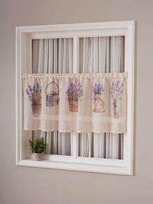 1 pieza Cortina divisoria impresa en lino minimalista y fresca - cactus - Ver 9