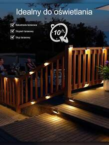 4 szt./12 szt. lamp solarnych na ogrodzenie, lampy schodowe, lampy stopniowe, wodoodporne lampy zewnętrzne ścienne IP44, używane na pedały zewnętrzne, ścieżki, dziedzińce, schody, ogrodzenia, poręcze, zewnętrzne lampy solarne LED, oświetlenie dekoracyjne, lampy solarne, dekoracyjne lampy zewnętrzne, wiszące lampy solarne na zewnątrz, retro metalowe lampy solarne, stoły ogrodowe, dziedzińce, chodniki, prezenty świąteczne na Nowy Rok