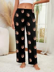 Printstory Customized Plus Size Women's Pajamas, Personalized With Any Pattern, Suitable As A Unique Gift For Family And Friends, Perfect For Holiday Parties - Multicolor - View 4