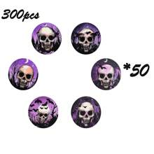 1 set/4 pièces/6 pièces de dessous de verre en boue de diatomées à motif de cadre de crâne violet d'Halloween, dessous de verre à fleurs pour café, décoration multioccasion pour la maison et le restaurant, cadeaux quotidiens, décoration de table, décoration quotidienne, décoration de fête à thème