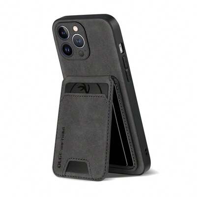 1 pieza Soporte magnético para tarjetas y billetera (no incluido en la funda del teléfono móvil) compatible con teléfonos 16, 15, 14, 13, 12 Pro/Pro Max/Plus/Mini, de PU