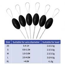Conjunto de 60 peças de equipamento de pesca de carpa de borracha com 10 grãos espaciais, rolha oval de borracha preta, bóia de pesca, batentes de linha de flutuação de bobber