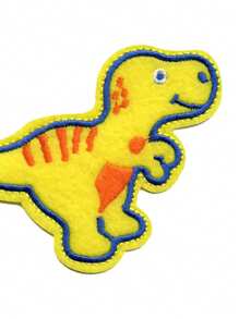 1 pieza Parche bordado de dinosaurio Estegosaurio lindo, bordado de tela de poliéster DIY, apropiado para ropa, prendas, calzado y accesorios, para todas las estaciones