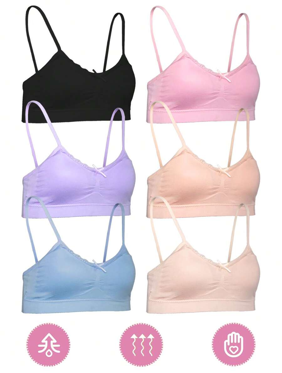 6 Piezas Corpiños Juvenil Relleno Extraible Ajustable Comodos